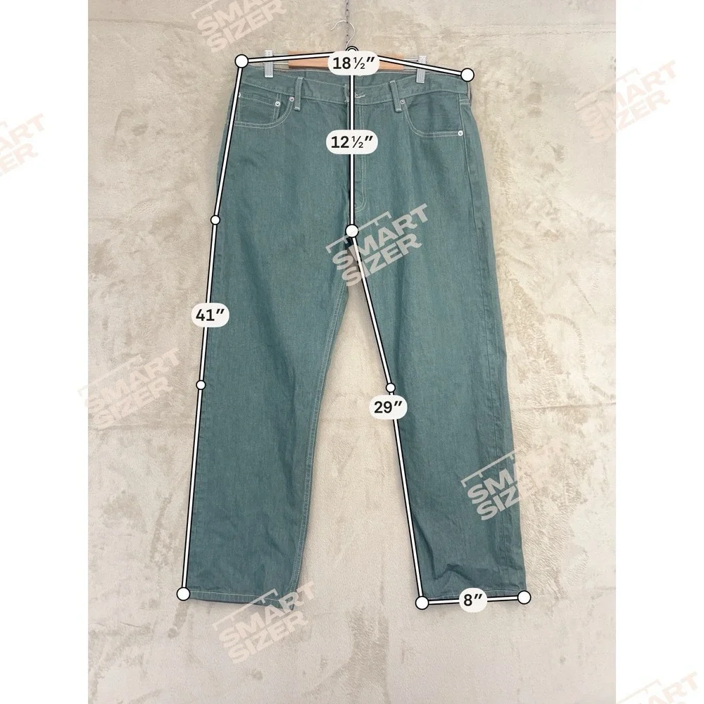 Levi's 501XX Sage Green Teal Denim Jeans Men's 38x32 Rare‎ Blank Red Tab